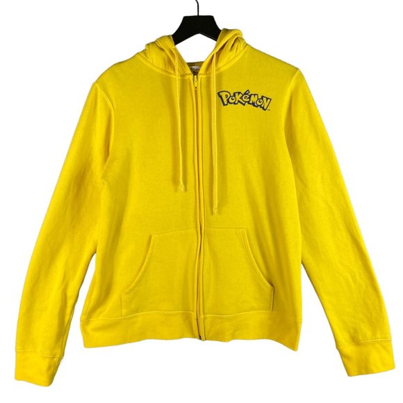 Pikachu Pokemon Hoodie Size XL Costume Jacket Sweatshirt Youth Full Zip Yellow - Picture 2 of 10